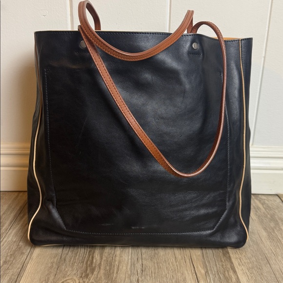 Proenza Schouler Lunch Bag Tote Black Leather Large Shoulder Bag Made in Italy - Picture 4 of 11